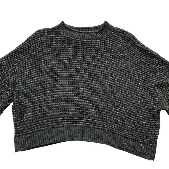 Abound Nordstrom Crewneck Cropped Sweater Grey Charcoal Heather XL - Picture 2 of 9